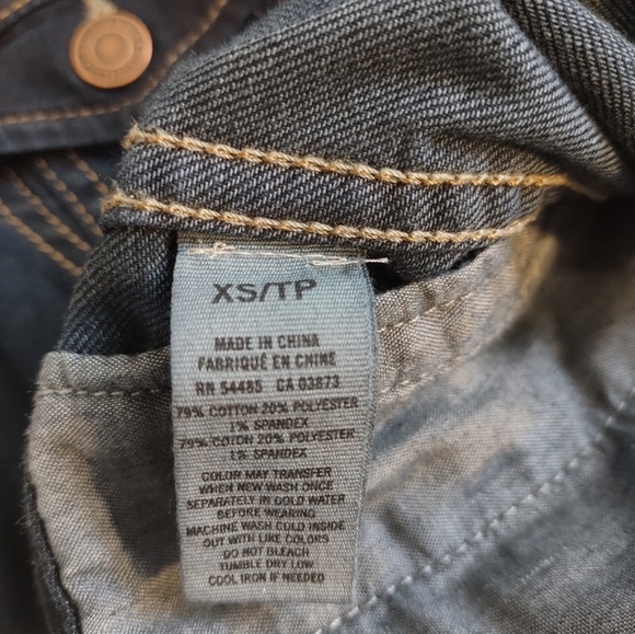 American Eagle Outfitters Jean Jacket In Dark Blue Size XS - Picture 3 of 7